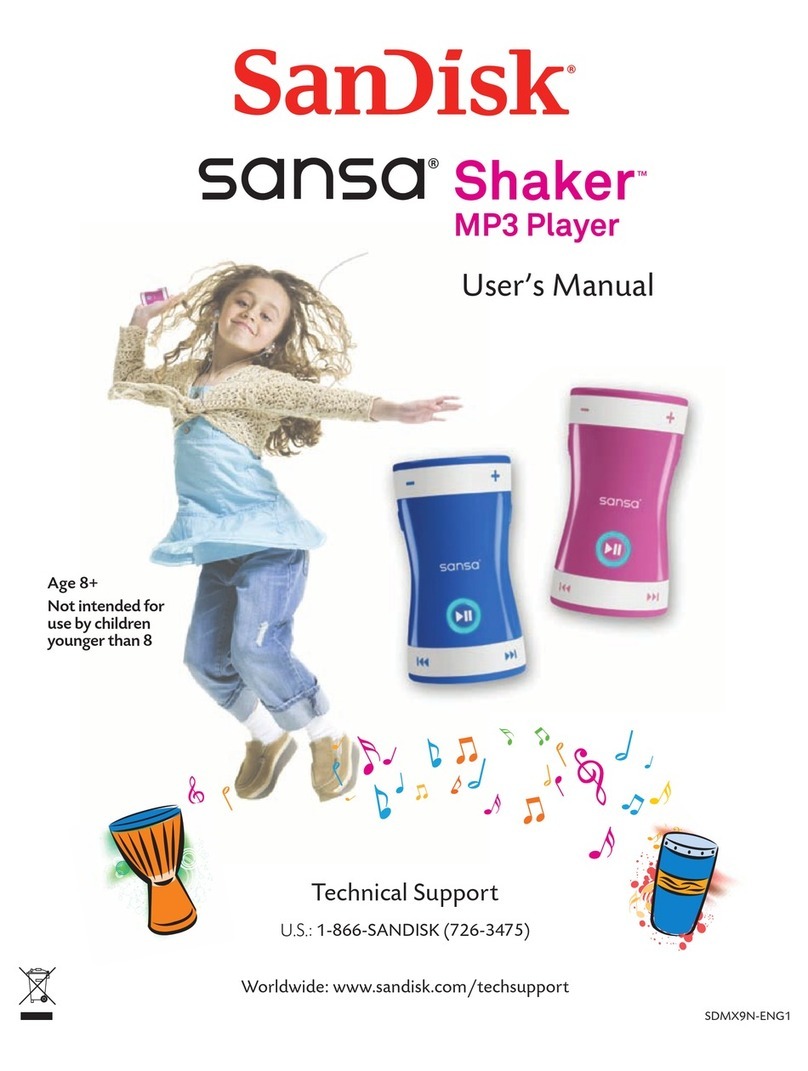 SanDisk Sansa Sansa Shaker 512MB User manual