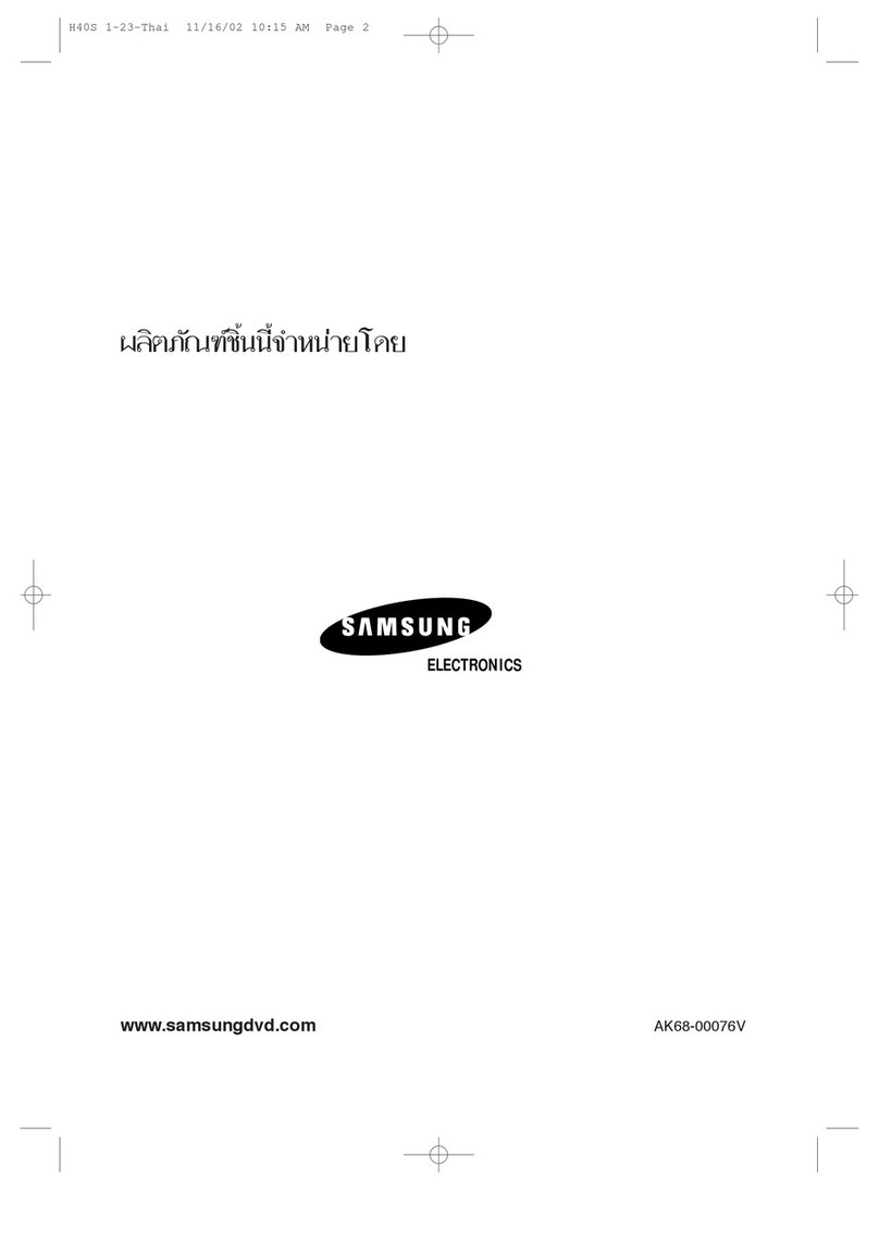 Samsung DVD-H40 User manual