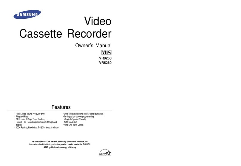 Samsung VR5260 User manual Samsung VR5260 User manual