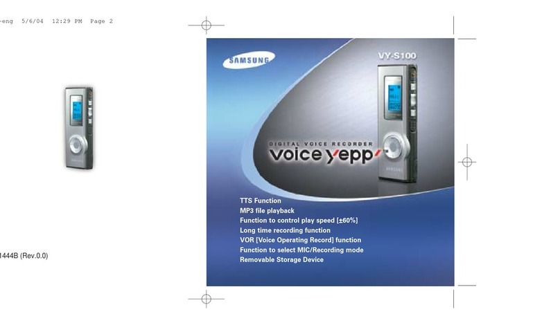 Samsung yePP VY-S100 User manual Samsung yePP VY-S100 User manual