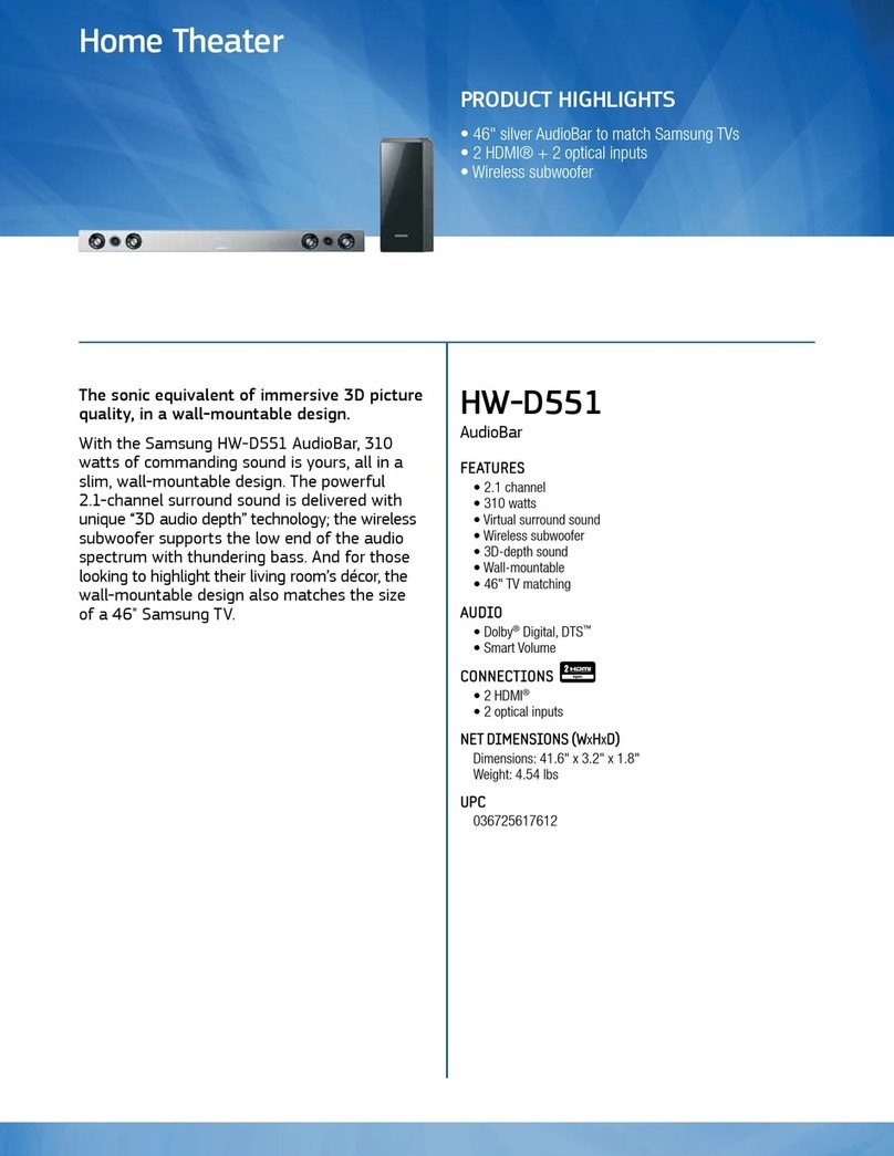 Samsung HW-D551 Features