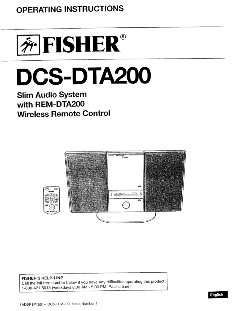 Fisher DCS-DTA200 operating instructions