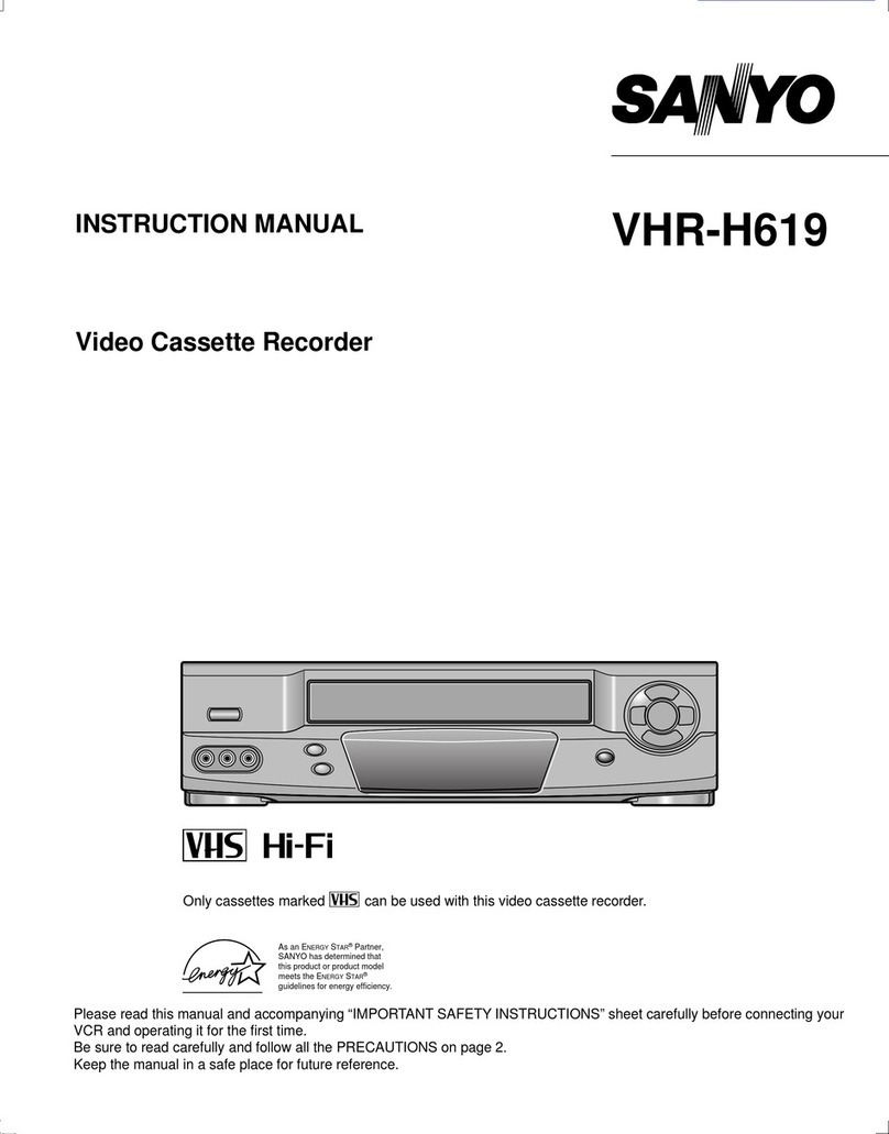 Sanyo VHR-H619 User manual