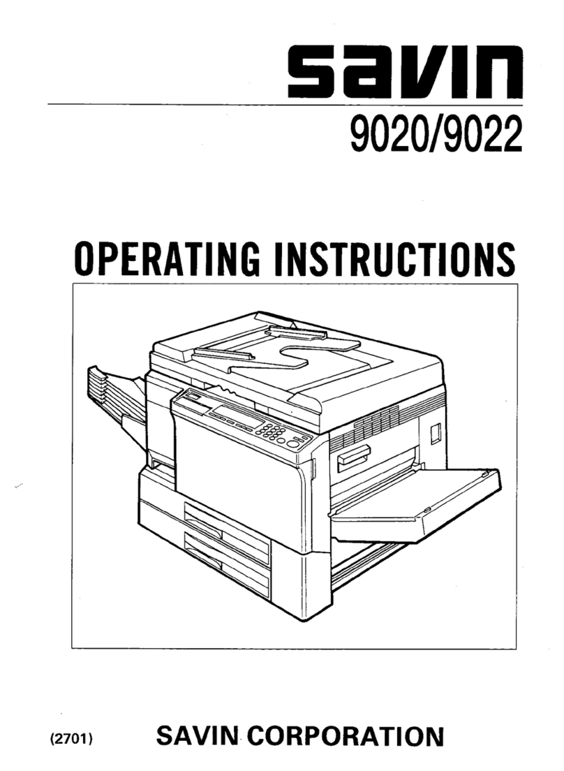 Savin 9020 operating instructions