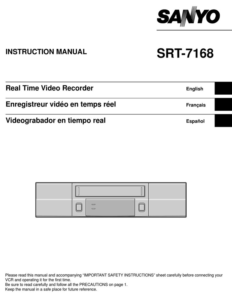 Sanyo SRT-7168 instruction manual
