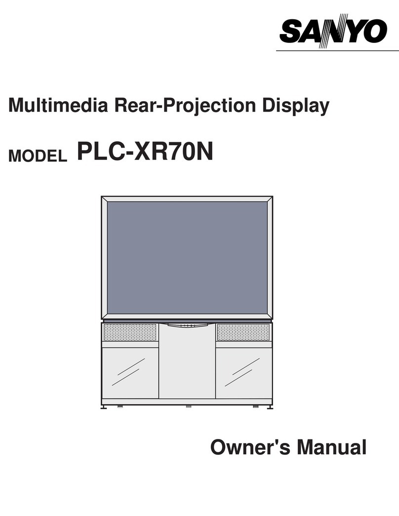 Sanyo PLC-XR70N - 70" Rear Projection TV User manual