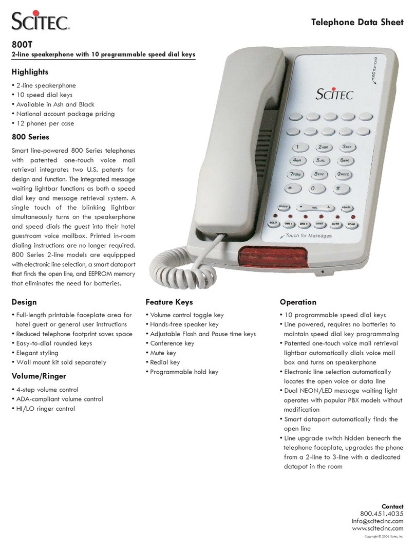 Scitec 800T User manual