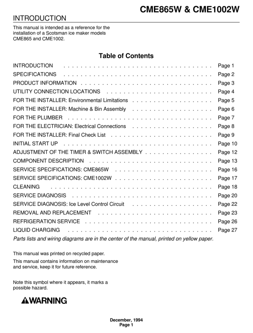 Scotsman CME1002W User manual