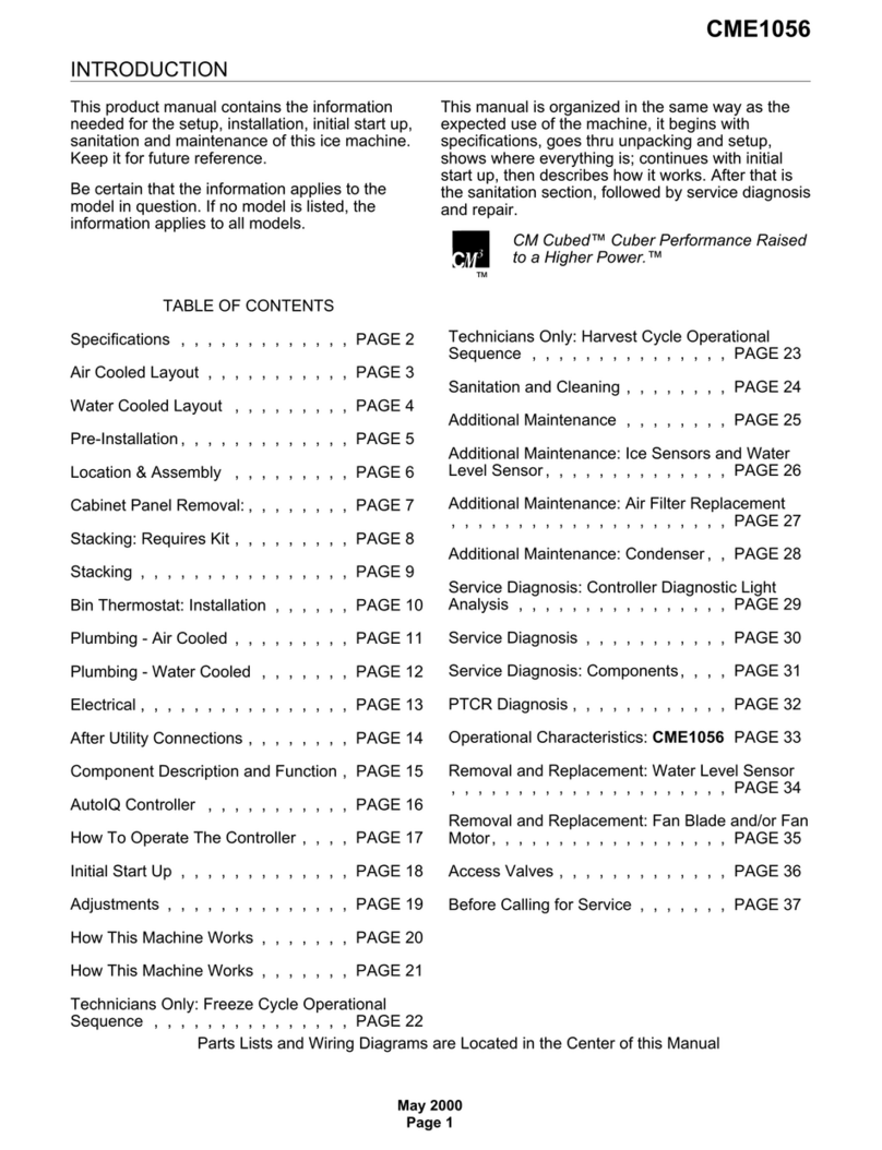 Scotsman CME1056 User manual