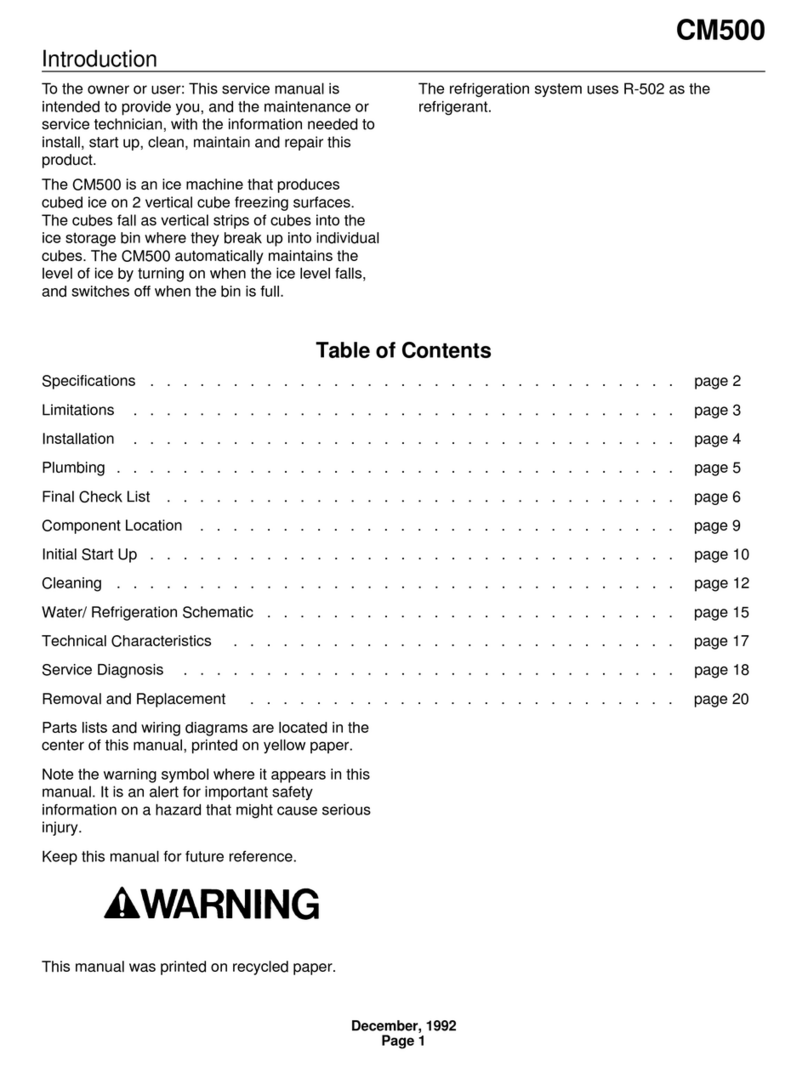 Scotsman CM500 User manual