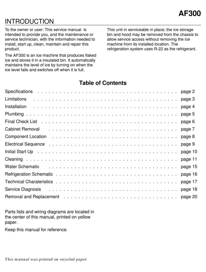 Scotsman AF300 User manual