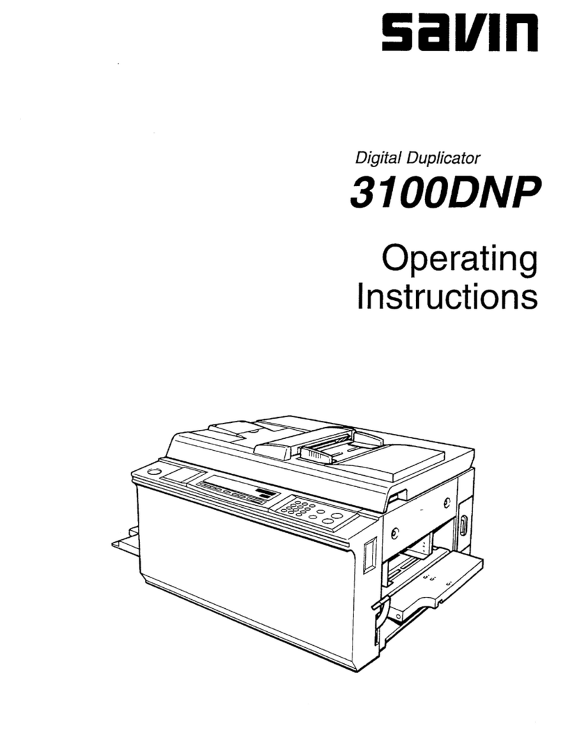 Savin 3100DNP operating instructions