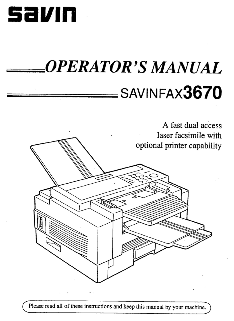 Savin Savinfax 3670 Operator's manual