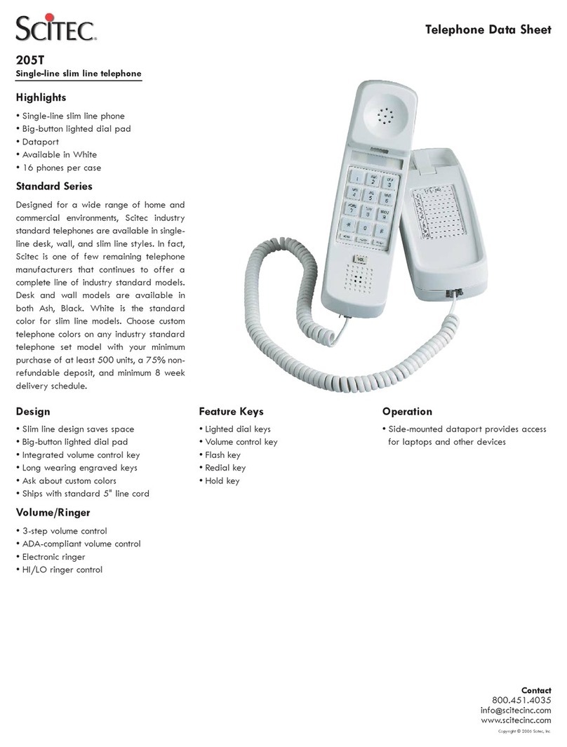 Scitec 205T User manual