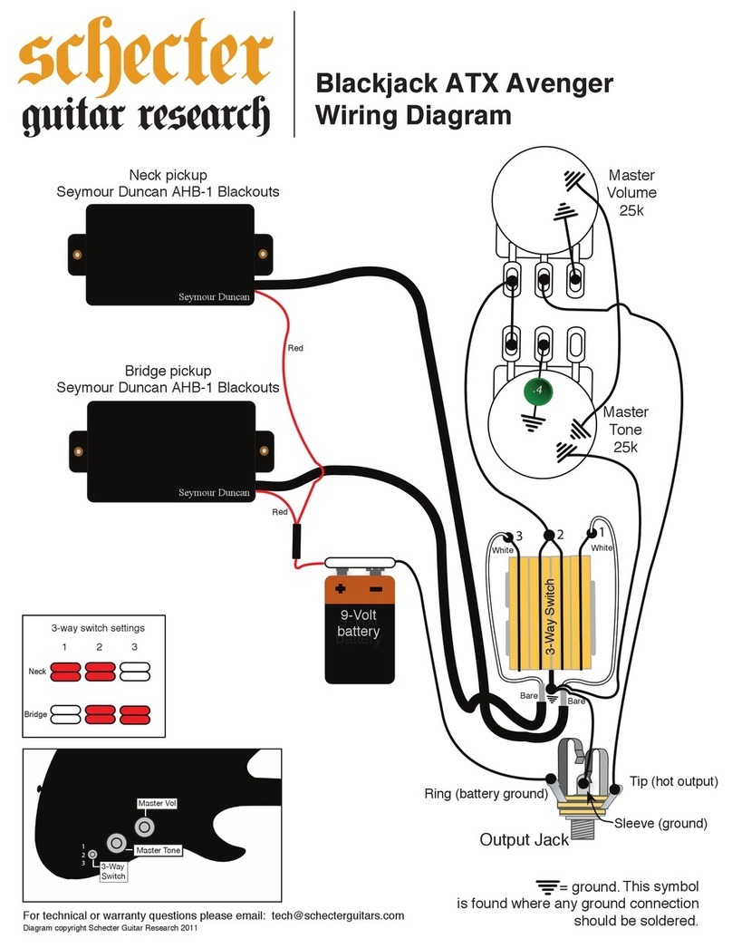 Schecter Blackjack ATX Avenger Wiring diagram