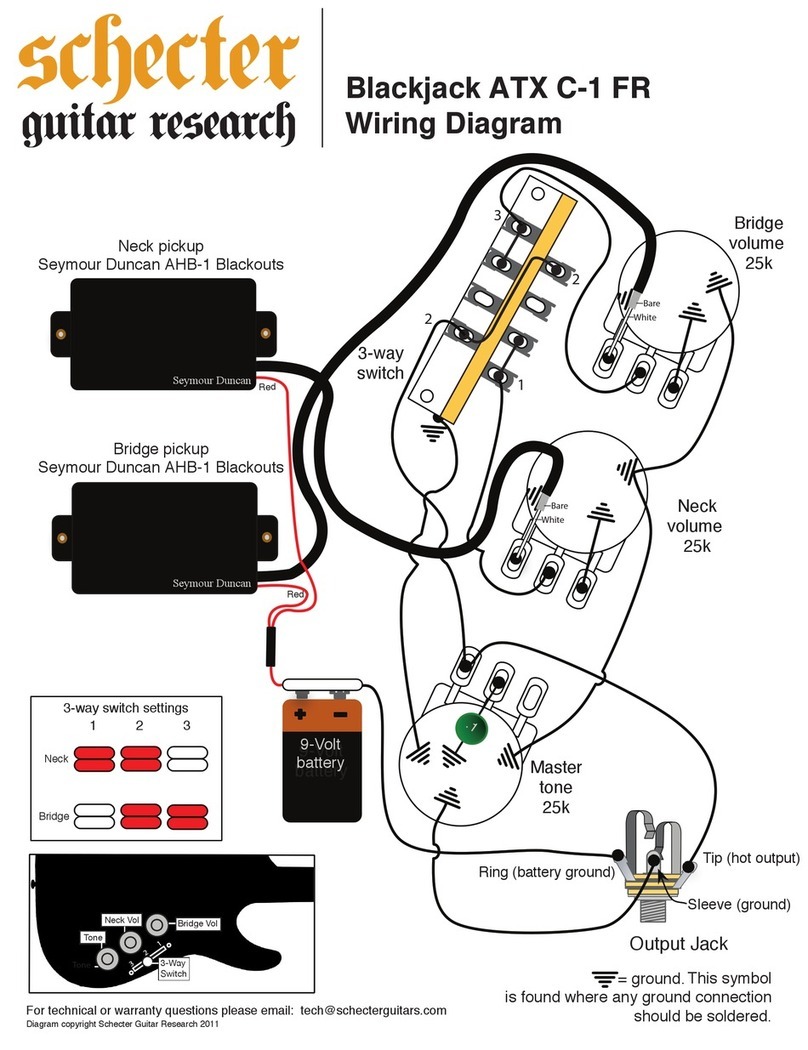 Schecter Blackjack ATX C-1 FR Wiring diagram