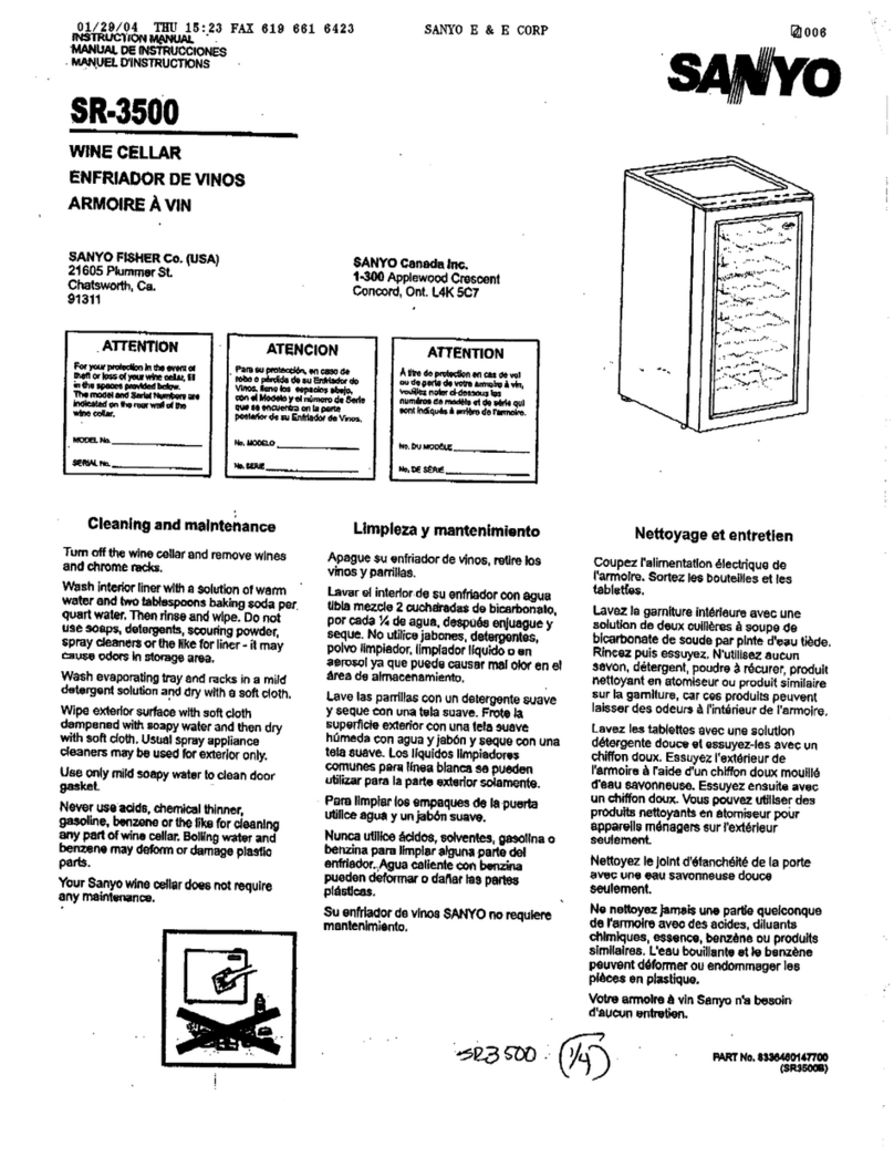 Sanyo SR-3500 instruction manual