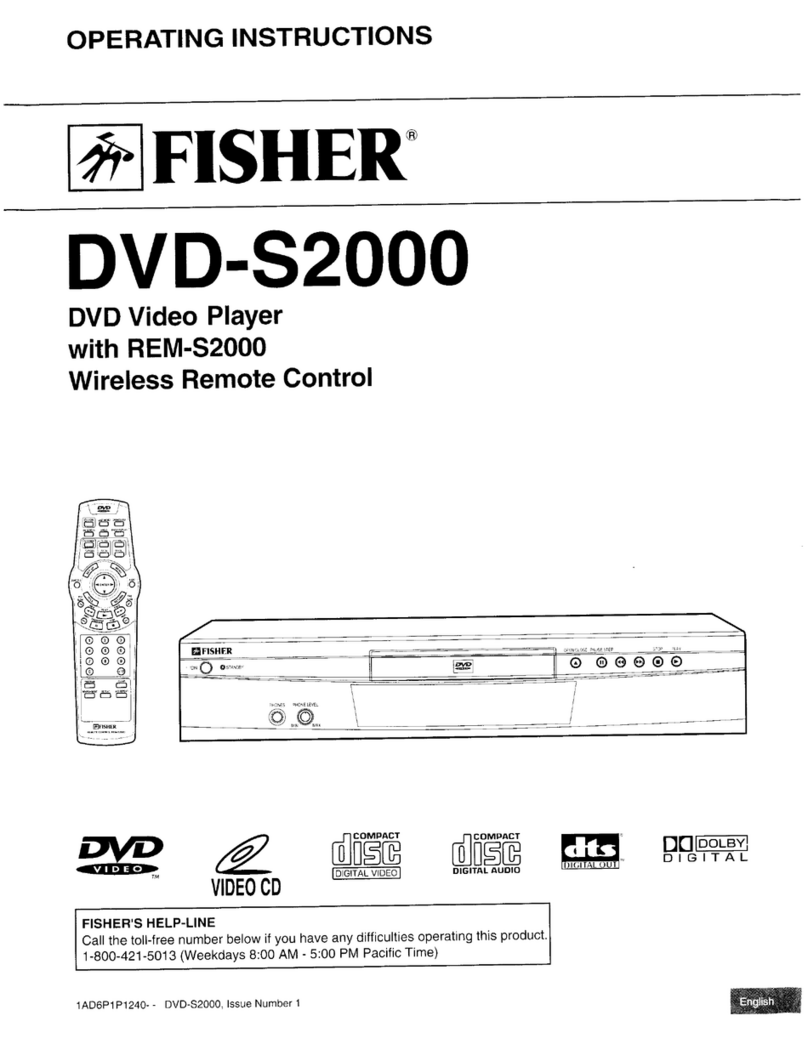 Fisher DVD-S2000 operating instructions