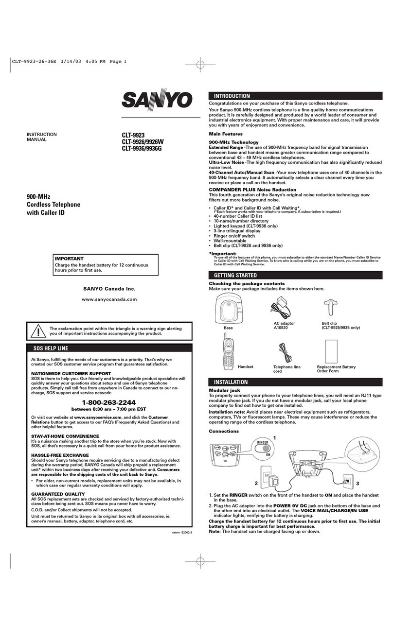 Sanyo CLT-9923 instruction manual