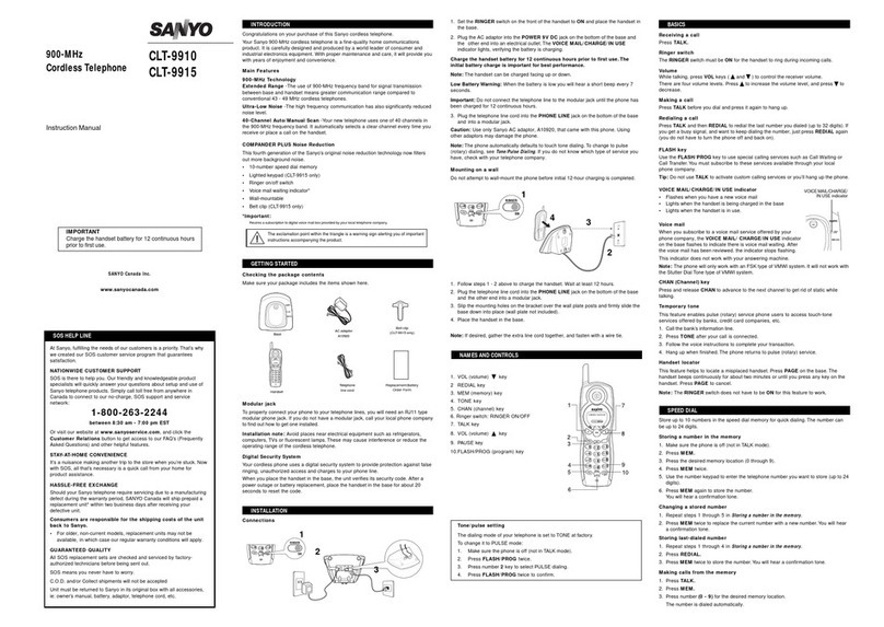 Sanyo CLT-9910 User manual
