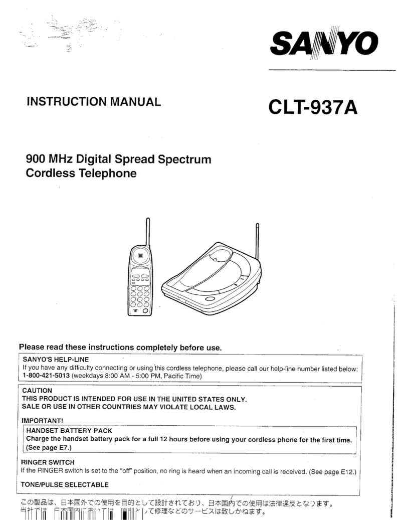 Sanyo CLT-937A User manual Sanyo CLT-937A User manual