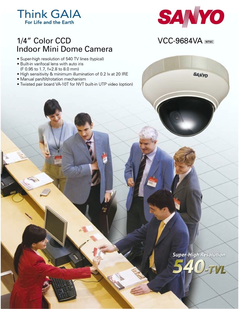 Sanyo VCC-9684VA - 1/4" Color CCD Indoor Mini Dome... User manual