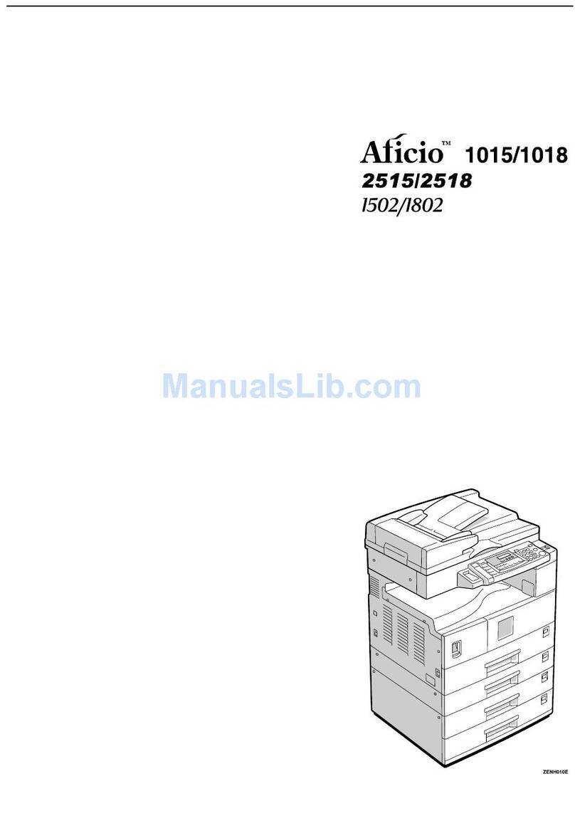 Ricoh Aficio 1015 User manual