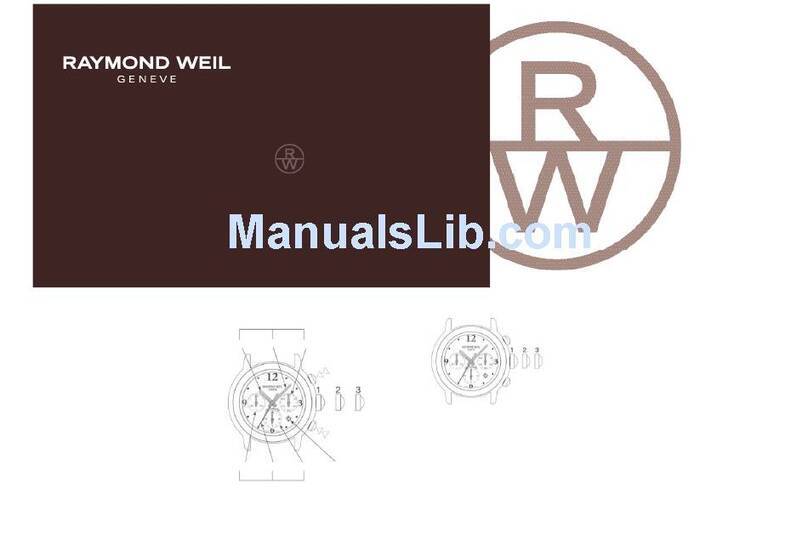 Raymond Weil Don Giovanni 4888-ST-20001 user guide
