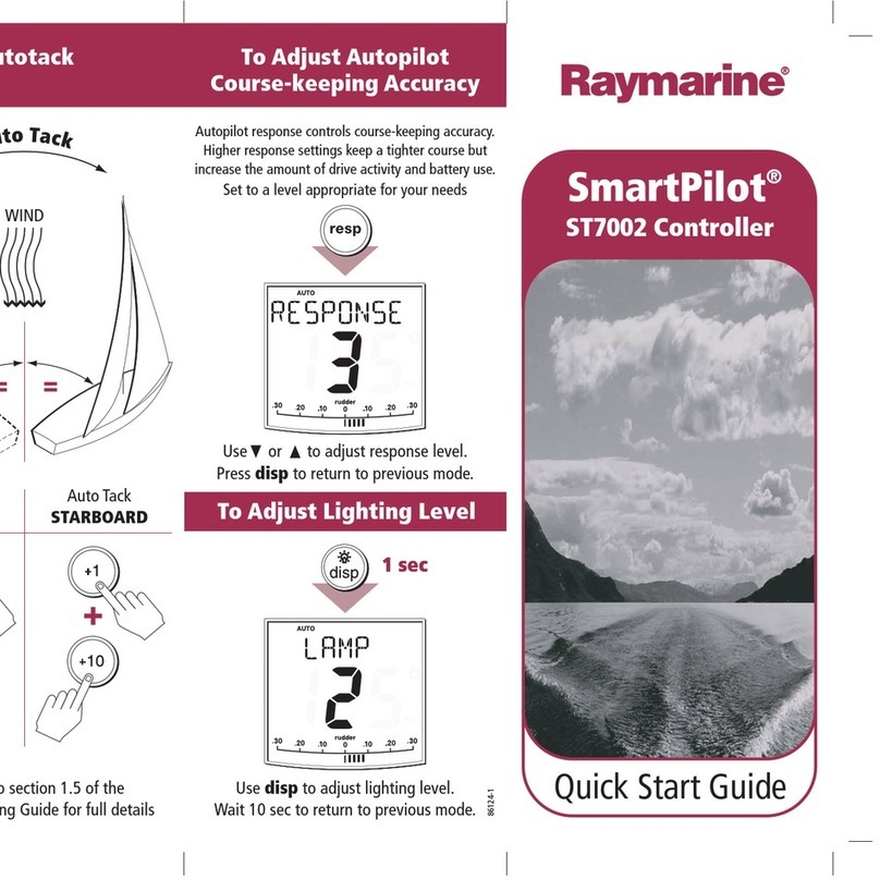 Raymarine SmartPilot ST7002 quick start guide
