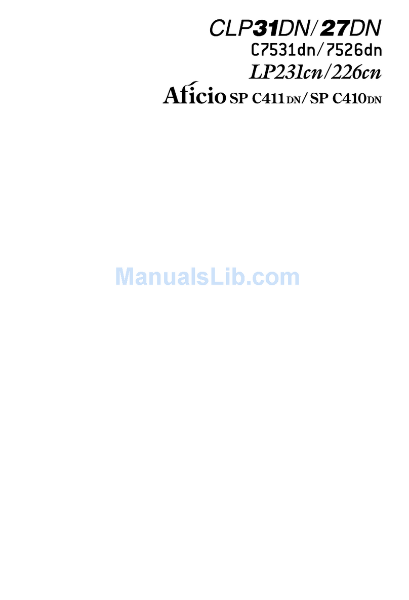 Ricoh AficioSP C410DN User manual