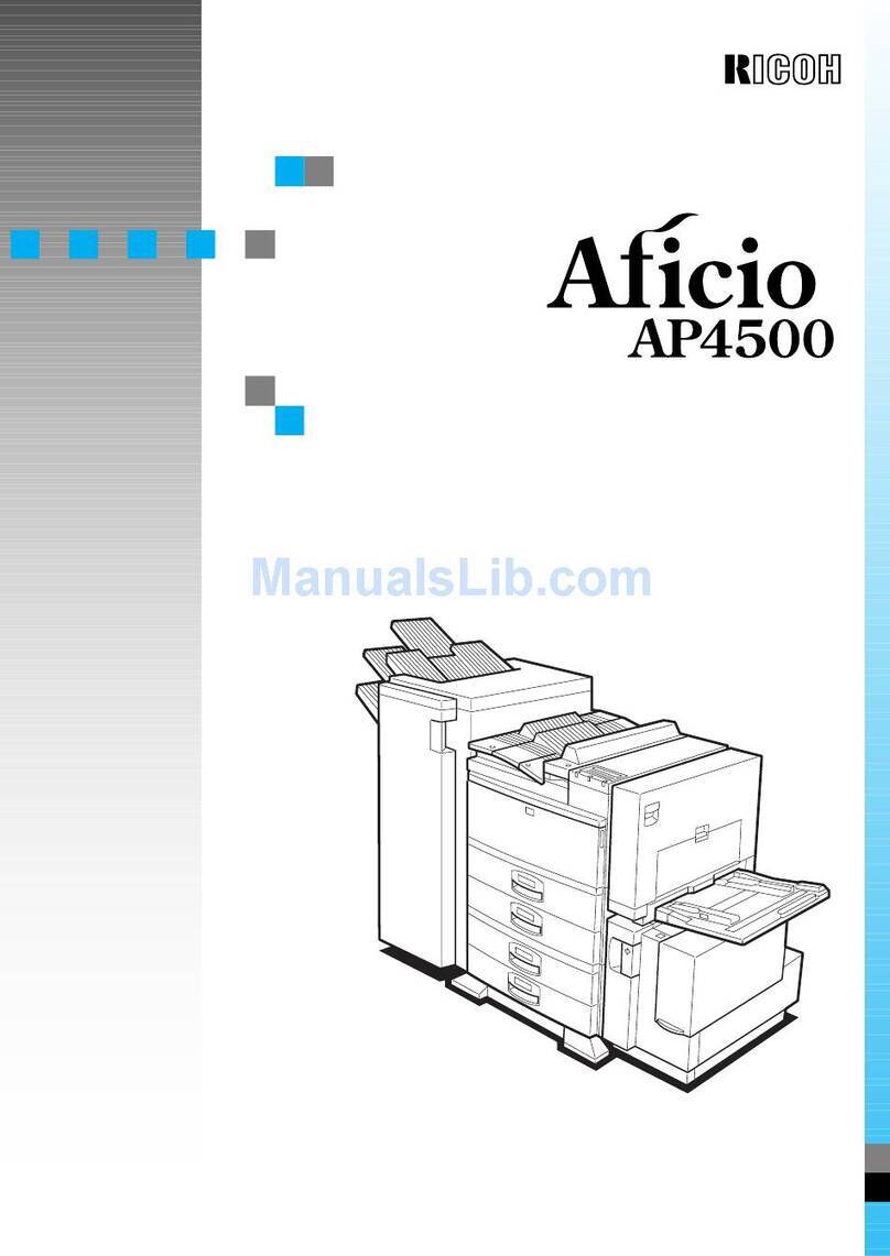 Ricoh Aficio AP4500 operating instructions