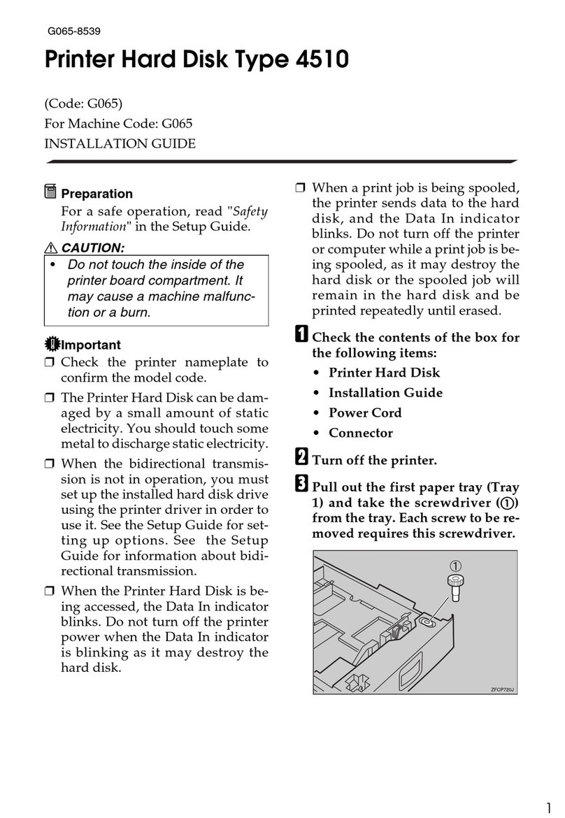 Ricoh Aficio AP4510 installation guide