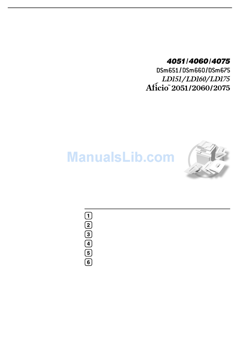 Ricoh 2051 - Aficio B/W Laser User manual