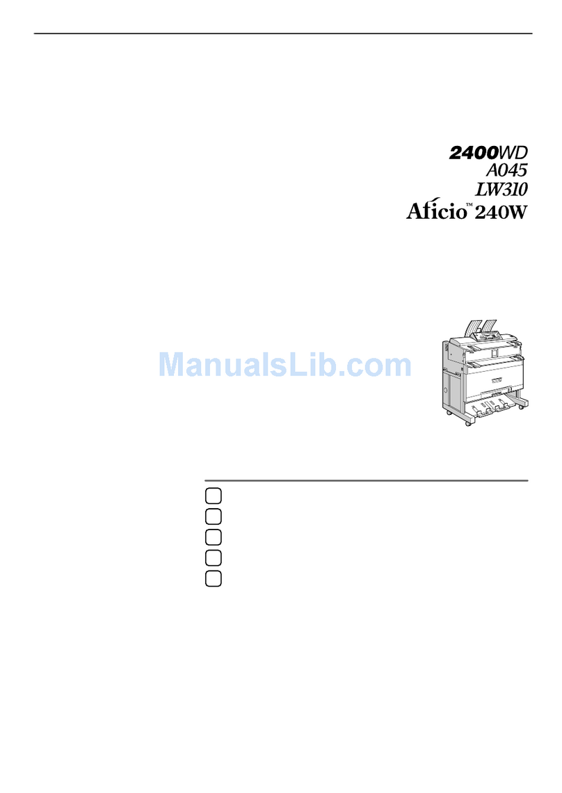 Ricoh Aficio 240W User manual
