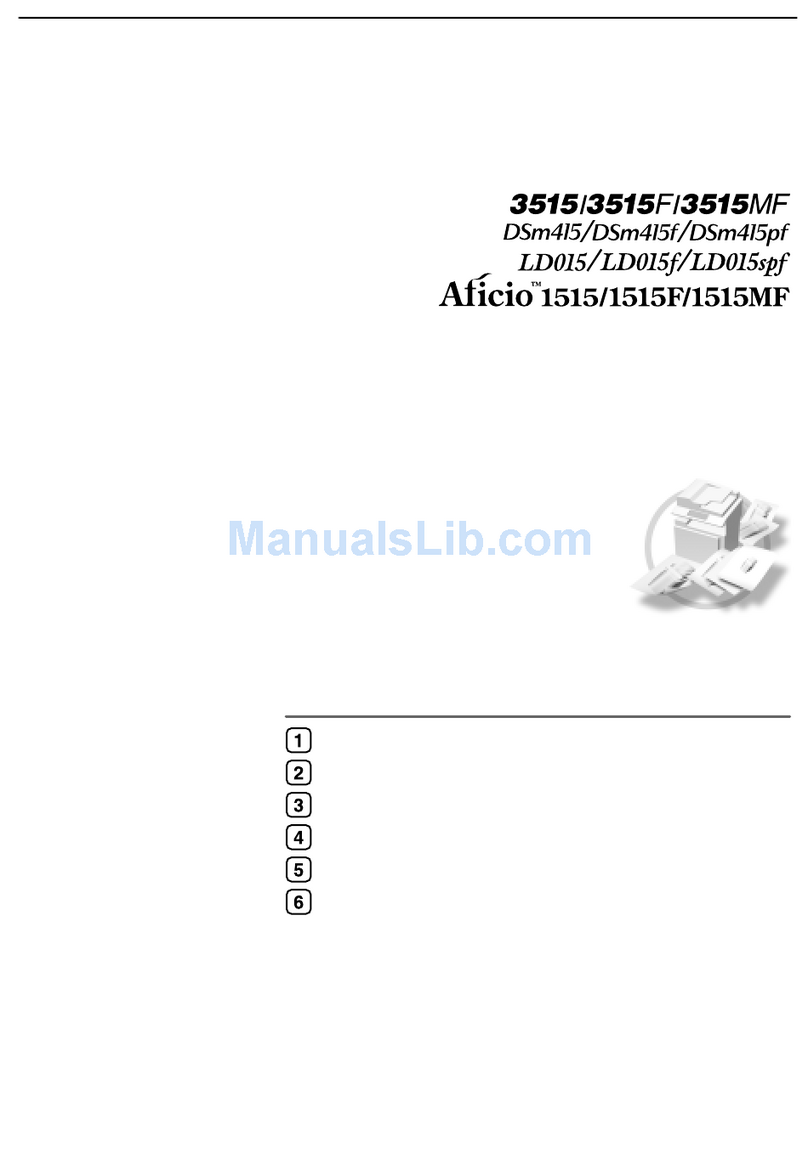 Ricoh Aficio 1515 User manual
