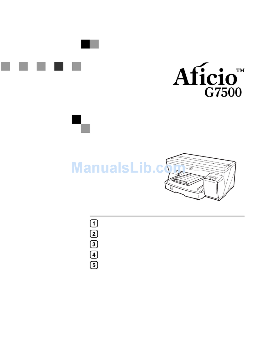 Ricoh Aficio G7500 User manual