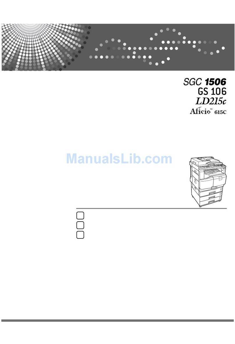 Ricoh Aficio 615C operating instructions