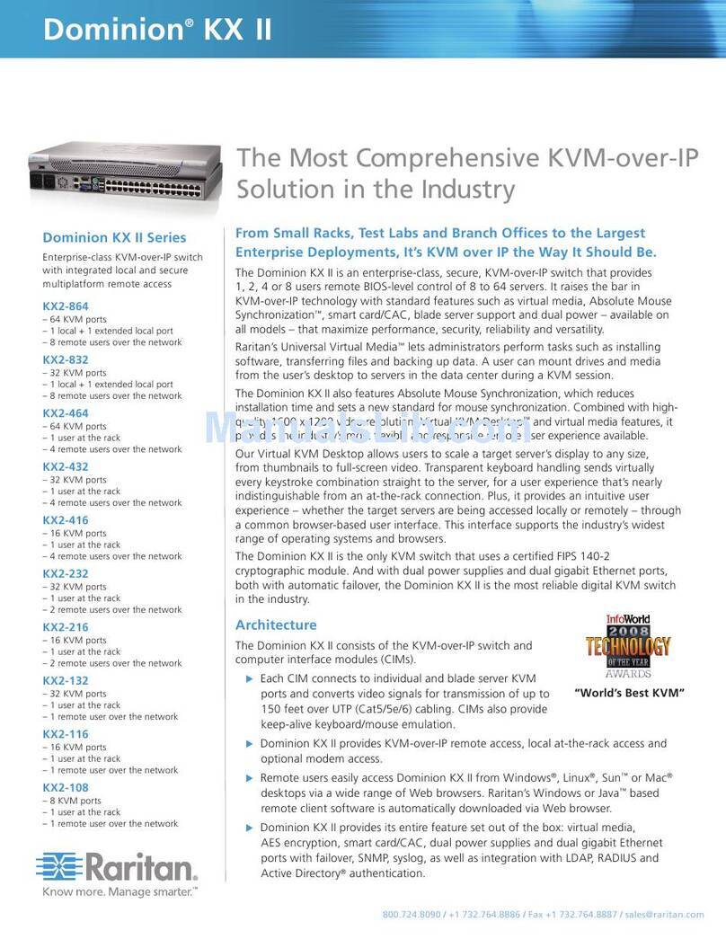 Raritan Dominion KX II KX2-232 User manual