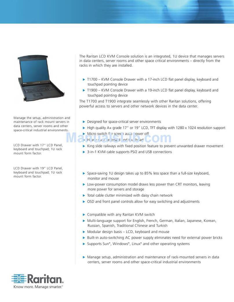 Raritan T1700 User manual