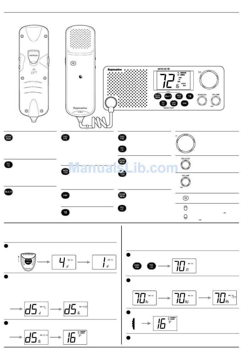 Raymarine Ray215e quick reference