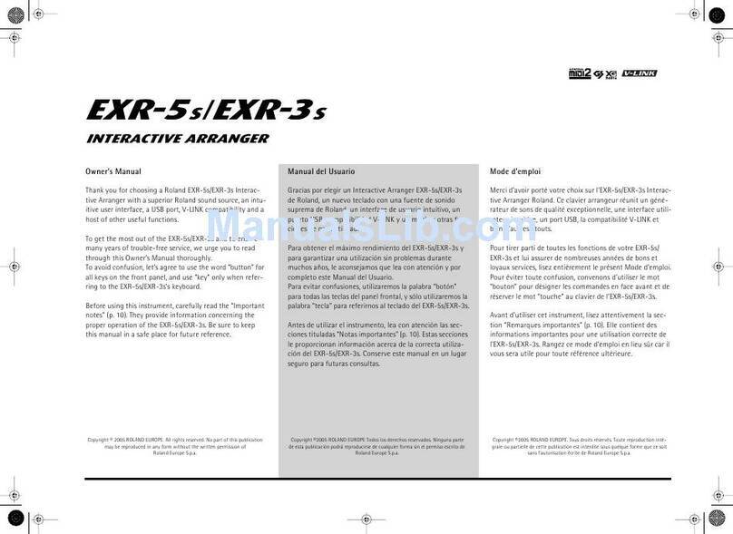 Roland EXR-5S User manual