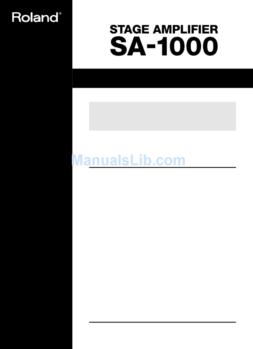 Roland SA-1000 User manual Roland SA-1000 User manual