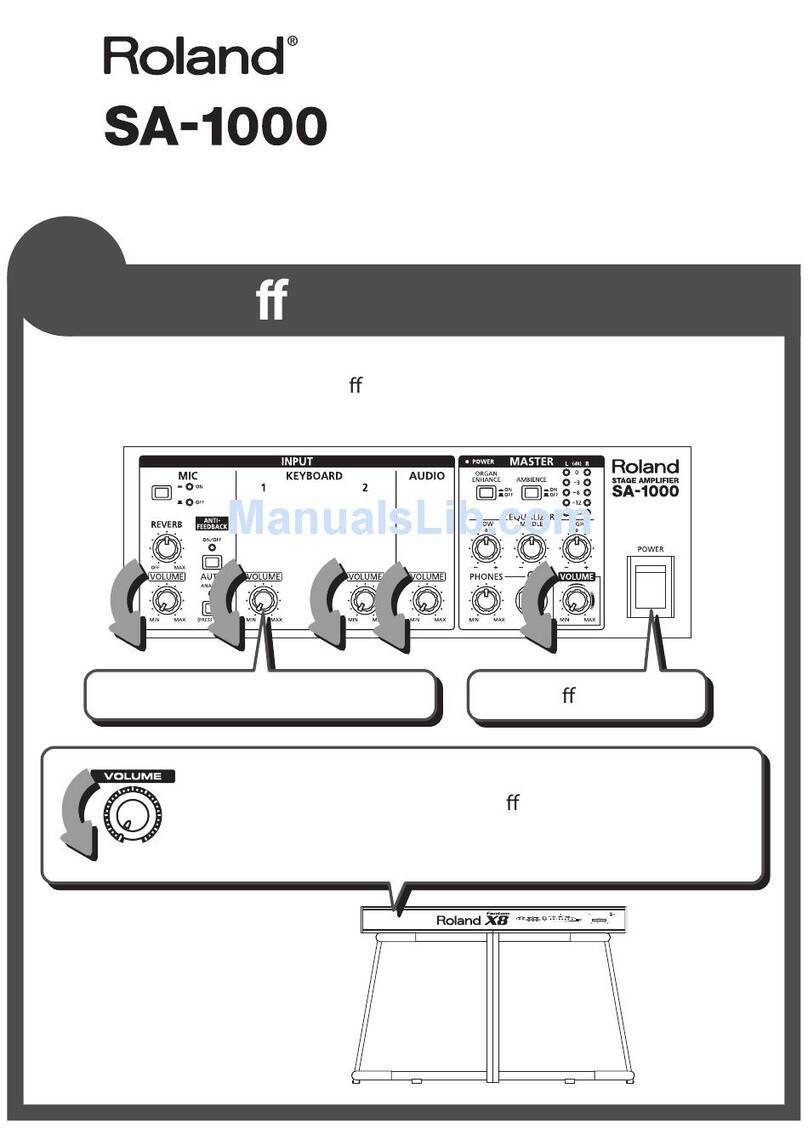 Roland SA-1000 Instruction Manual Roland SA-1000 Instruction Manual