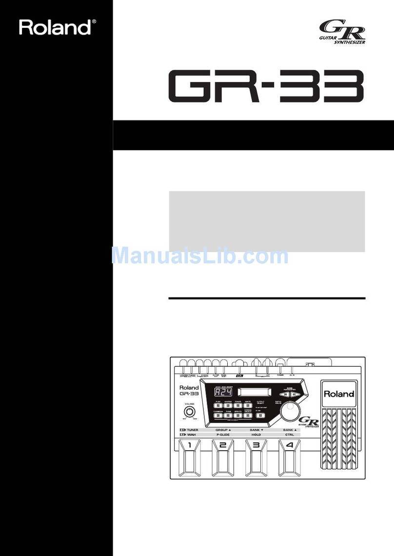 Roland GR-33 User manual