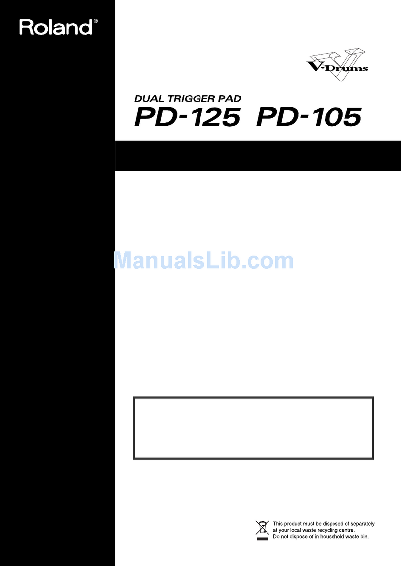 Roland PD-105 User manual Roland PD-105 User manual