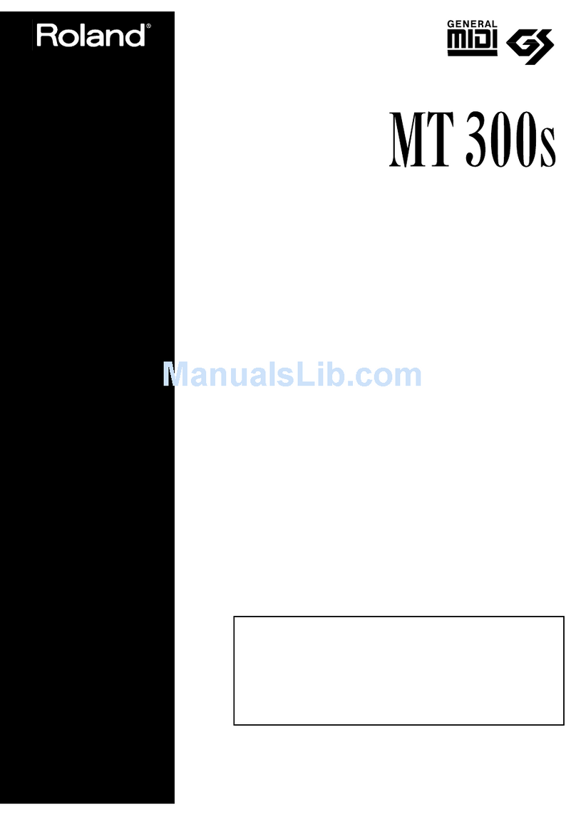 Roland MT 300s User manual
