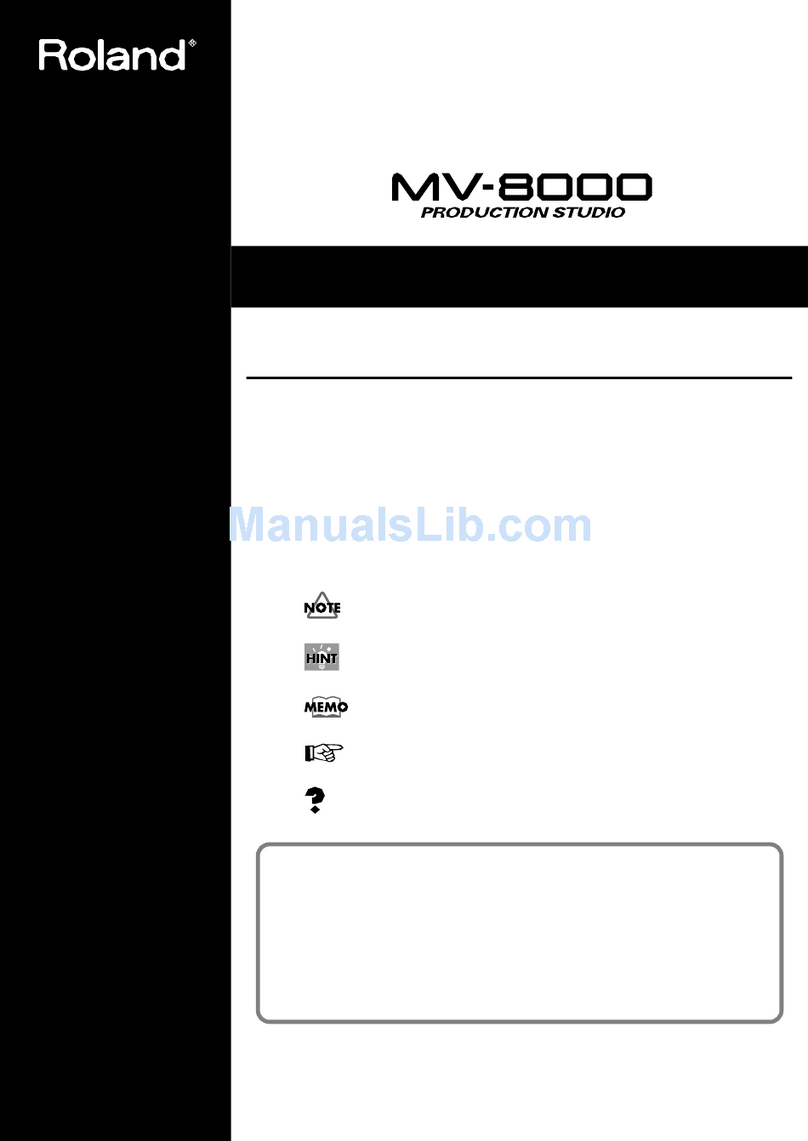 Roland MV-8000 User manual