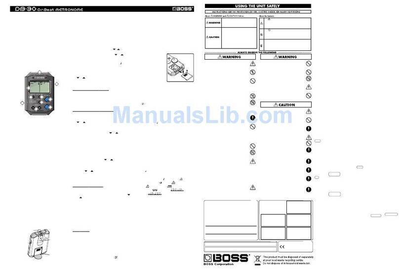 BOSSCO Dr. Beat DB-30 User manual