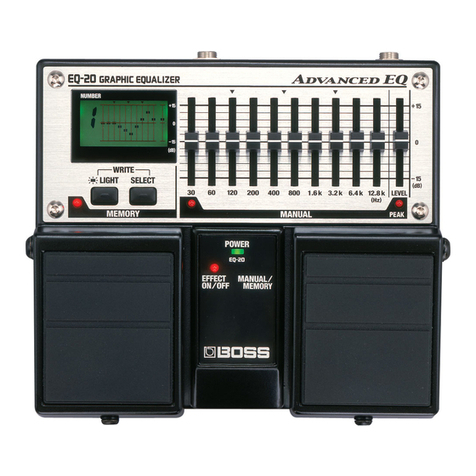 BOSSCO EQ-20 Advanced EQ User manual