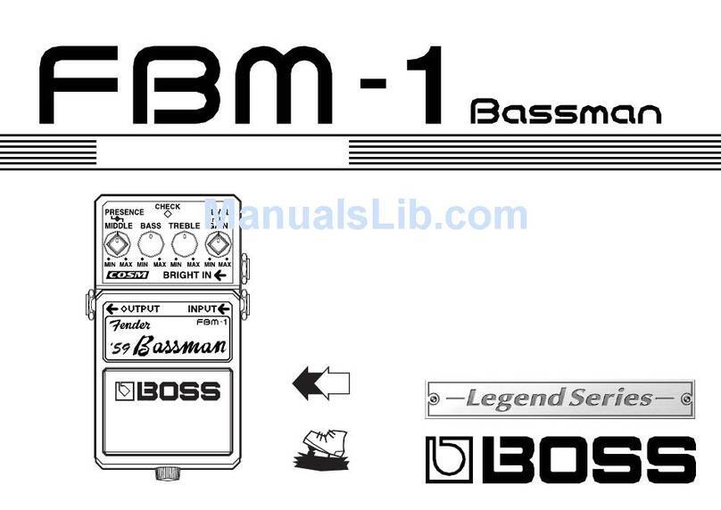 BOSSCO FBM-1 Bassman legend series owner's manual